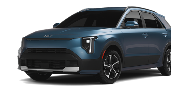 Front side angle view of the 2027 Kia Niro Hybrid Electric SUV S trim.