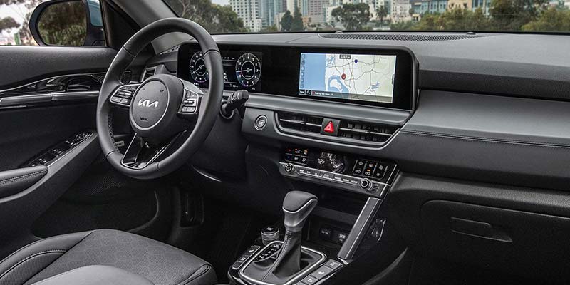 2026 Kia Seltos interior with modern dashboard and infotainment screen
